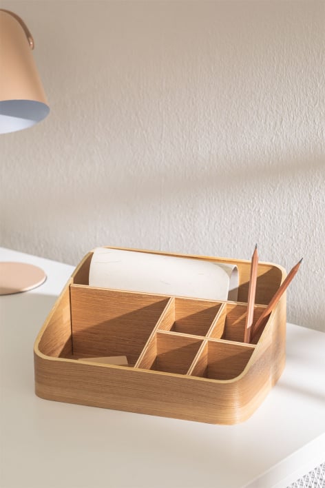 Trisk wooden desk organiser