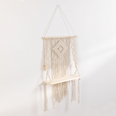 Cotton Tapestry With Wall Shelf Elizama B - Sklum