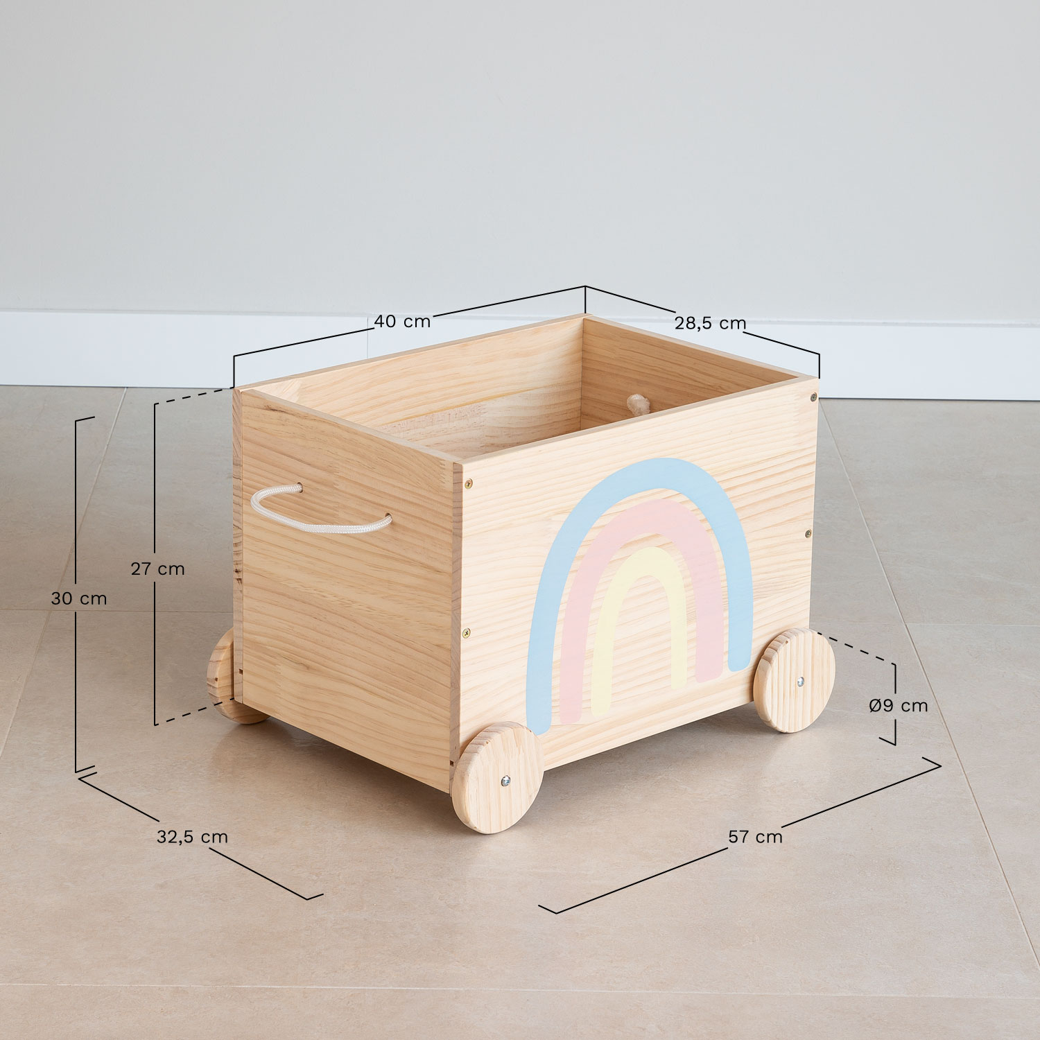 Wooden Storage Cart Tedis Kids SKLUM