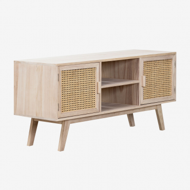 Wooden Tv Cabinet Ralik Design Natural Wood - Sklum