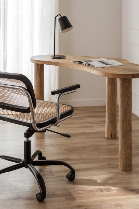 140x60 cm desk in mango wood Anecy