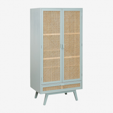 Wooden Wardrobe With Drawer Ralik Colors Design Celadon Green - Sklum
