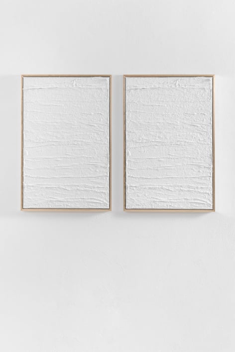 Set of 2 decorative 60x90 cm plaster relief panels Leclerc