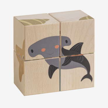 Lopart Kids 4 Pcs Wooden Puzzle Sea - Sklum