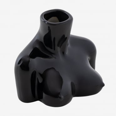 Ceramic Vase Aleska Black - Sklum