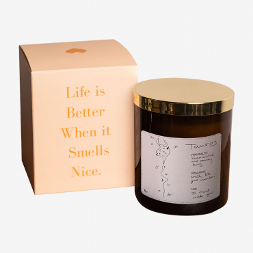 Zodiac Collection Pack Of 2 Scented Candles White & Taurus - Sklum