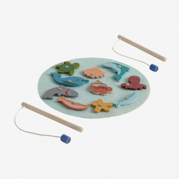 Pescy Kids Wooden Fishing Game Multicolor Fresh - Sklum