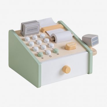 Oblina Kids Wooden Cash Register Celadon Green - Sklum