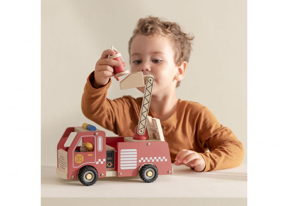 Kenan Kids Wooden Fire Truck