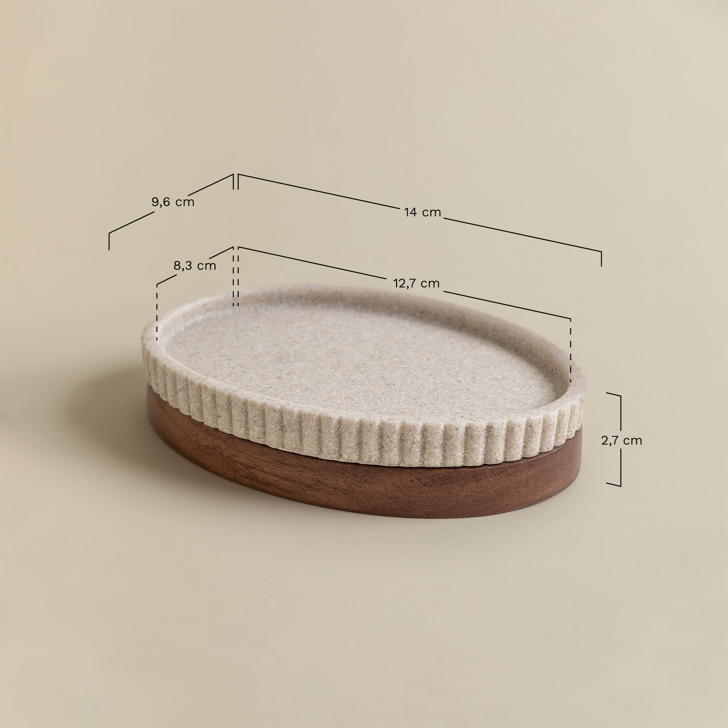 Wasila soap dish, MEASURES