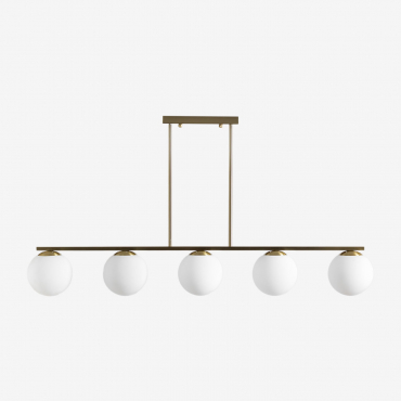 Uvol 5 Glass Balls Pendant Lamp Golden - Sklum