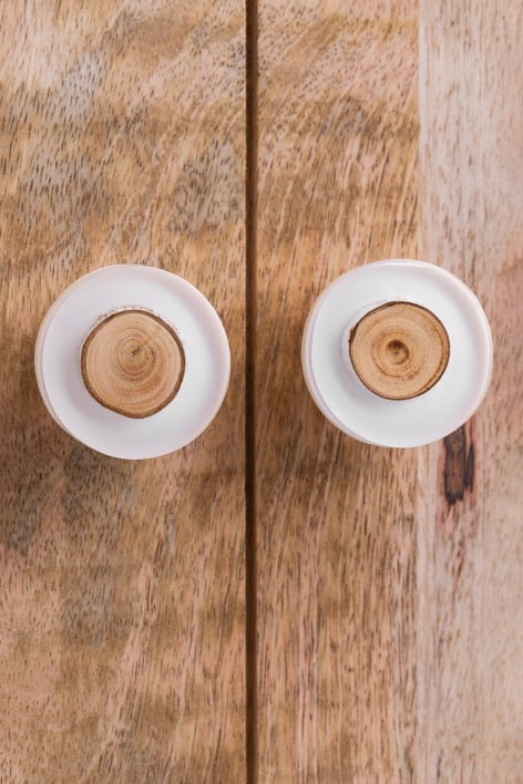 Set of 2 Mardery resin handles - Off-White