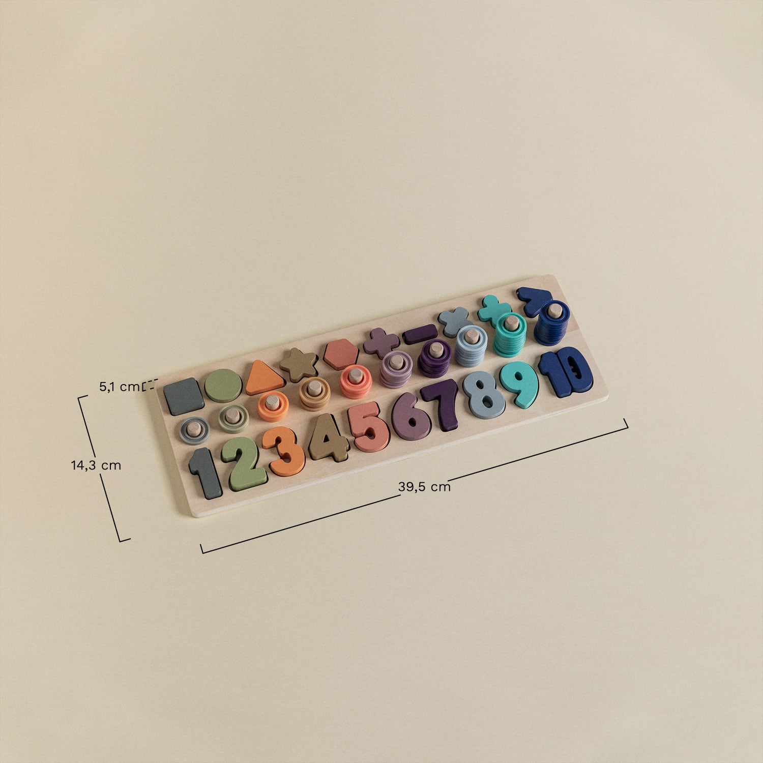 Wooden Number Puzzle Sesil Kids, MEASURES