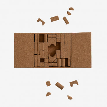 Cork Stackable Blocks Korki Kids Cork Brown - Sklum