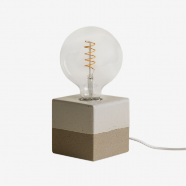Porcelain Table Lamp Boxi Tapioca Beige - Sklum