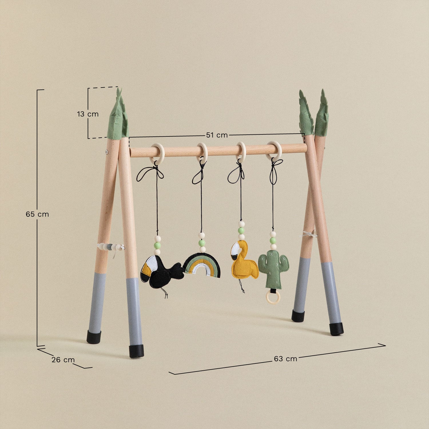 Kids Wooden Gym Zasari , MEASURES