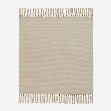 Narisa Plaid Cotton Blanket Beige Nature - Sklum
