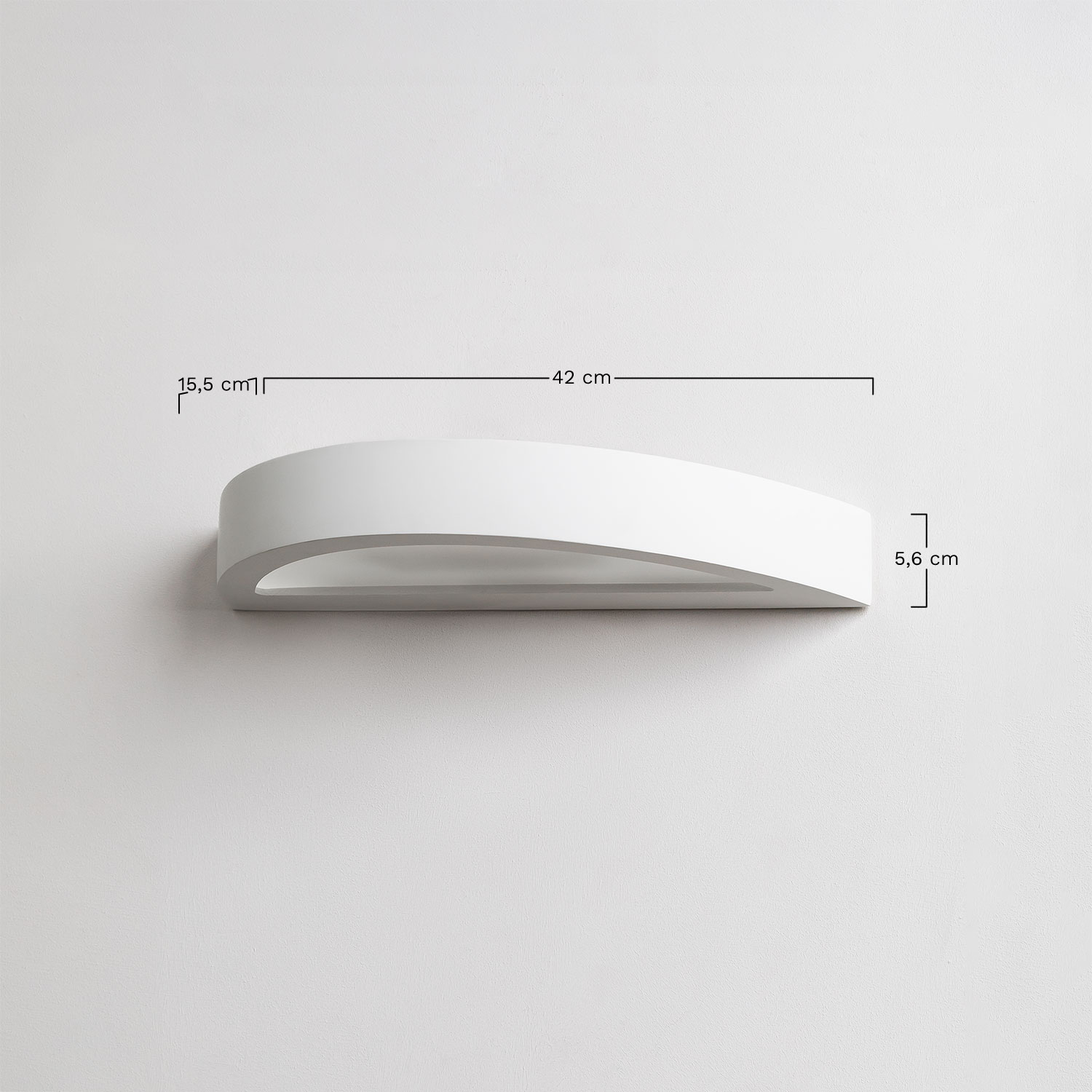 Bertina plaster LED wall sconce, MEASURES