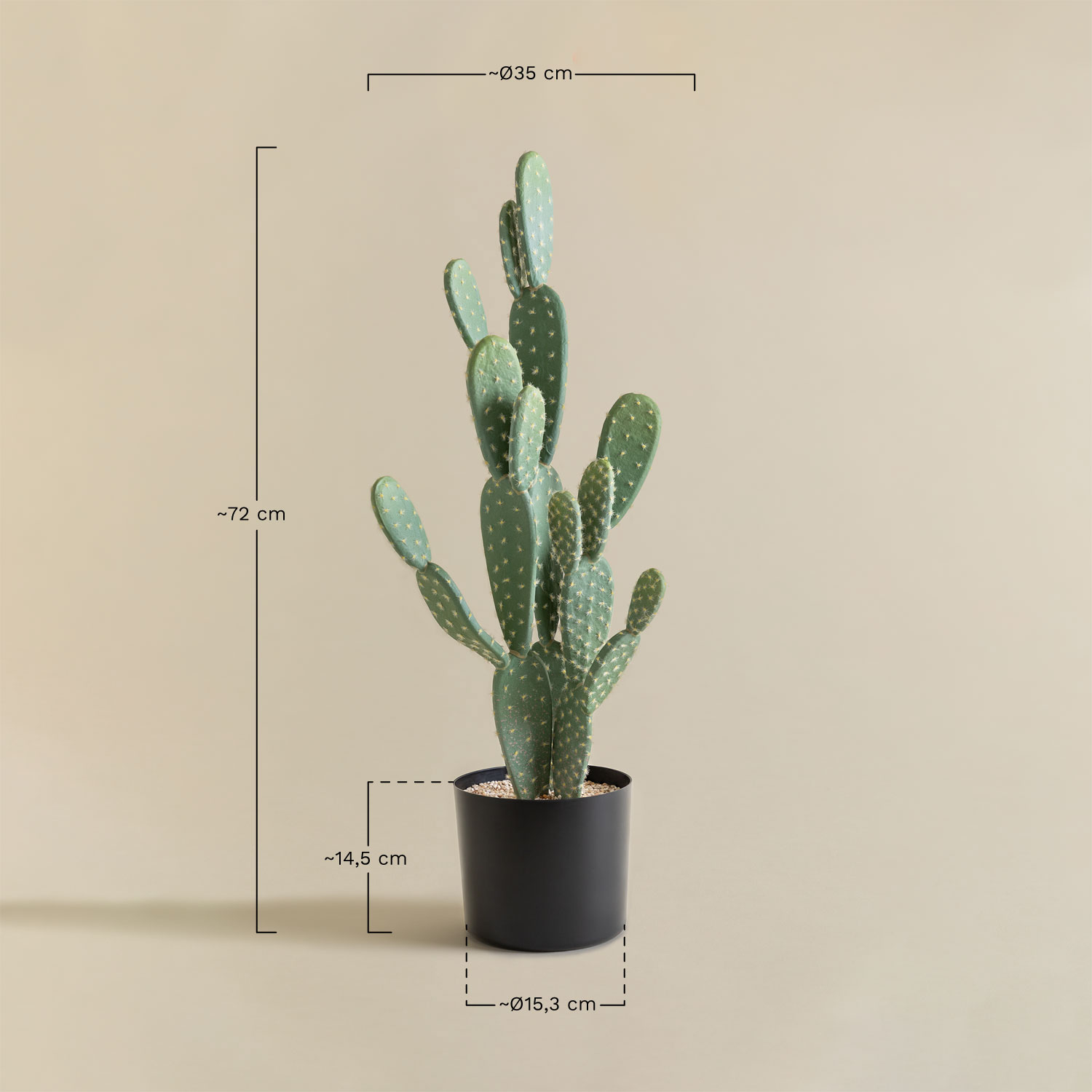 Opuntia artificial cactus 72 cm, MEASURES