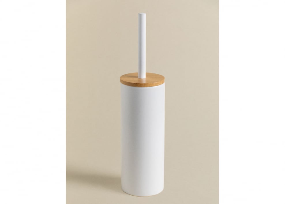 Elvan ceramic and bamboo toilet brush