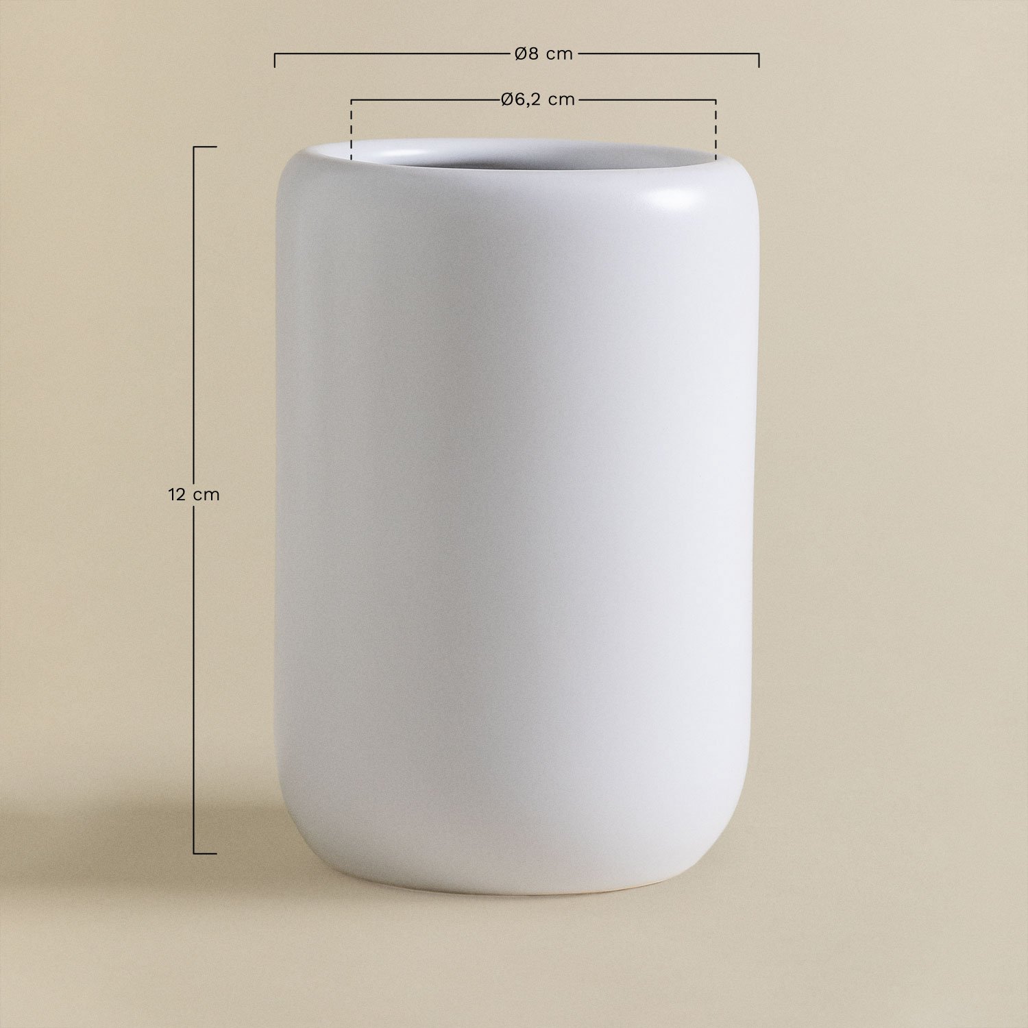 Pierk Ceramic Toothbrush Holder  , MEASURES