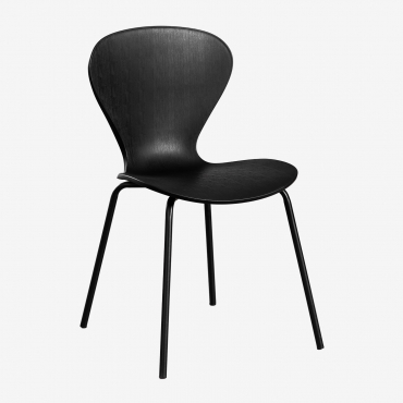 Uit Colors Pack Of 4 Stackable Dining Chairs Black - Sklum