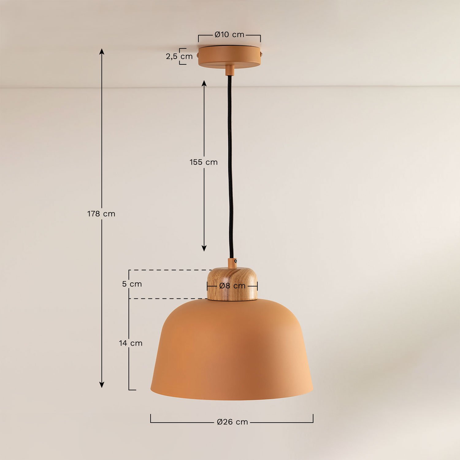 Claudi ceiling lamp, MEASURES