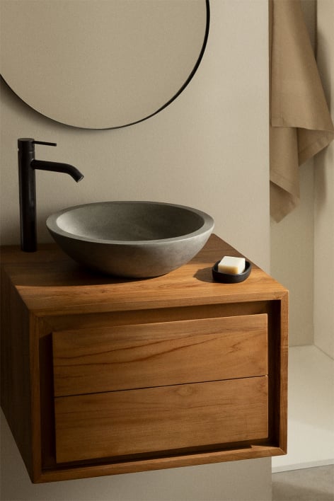 Round Ø40 cm sink in Tarsis cement