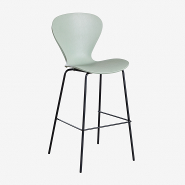 Uit High Stool Celadon Green & ↑75 Cm & Black - Sklum