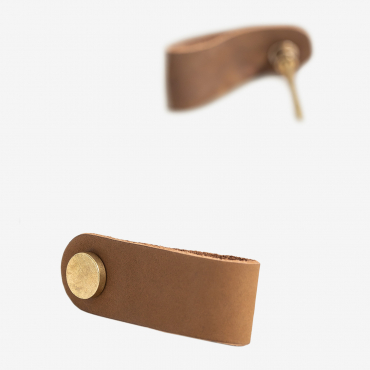 Set Of 2 Jember Leather Handles Camel - Sklum