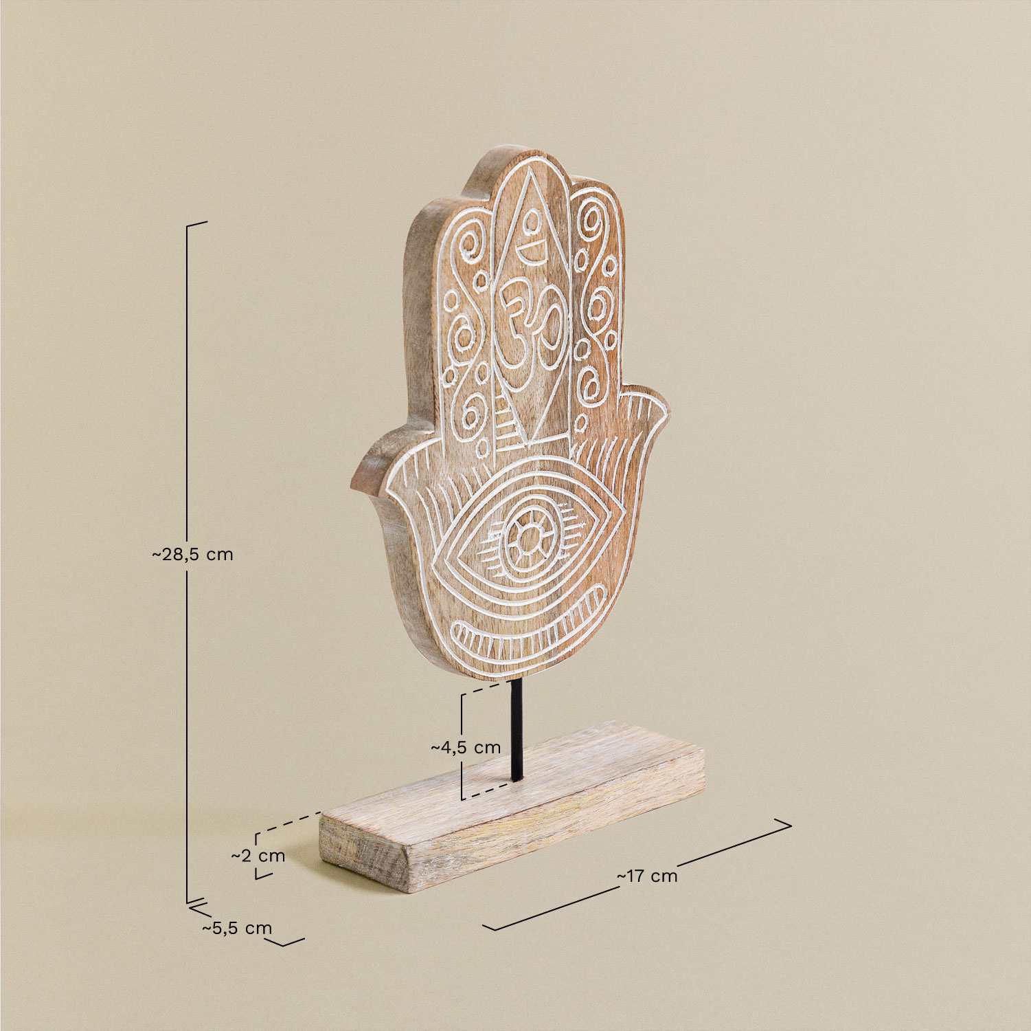 Tilkara mango wood decorative figure   , MEASURES