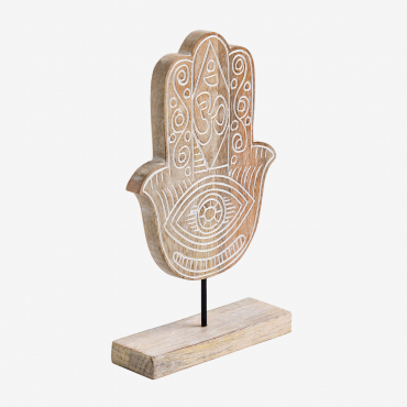 Tilkara Mango Wood Decorative Figure Vintage White Wood - Sklum
