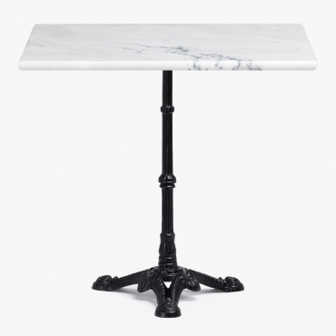 Roma Marble Bar Table White Marble & Quadrata & Black - Sklum