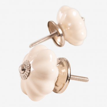 Pack Of 2 Tova Ceramic Handles Gardenia White - Sklum