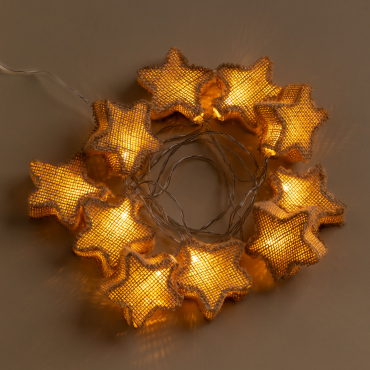 Decorative Star Led Wreath (2,26 Mts) Dora Kids Brown Wheat - Sklum