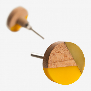 Set Of 2 Pullers Ozzy Yellow Curry - Sklum