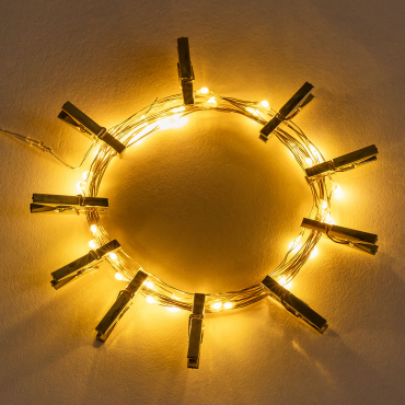 Led Peg Photo/note Lights (3.5 M) Inça Golden - Sklum