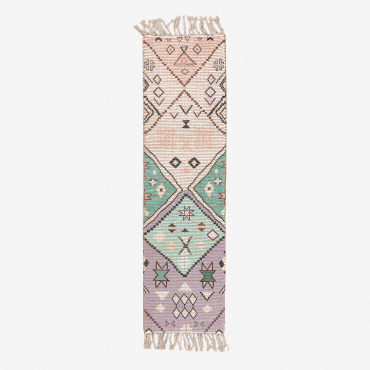 Jute & Fabric Hall Rug Nuada (170x42,5 Cm) Ethnic Ocean - Sklum