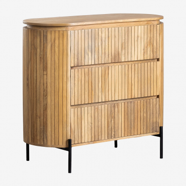 Analis Mango Wood Chest Of Drawers Natural Wood - Sklum