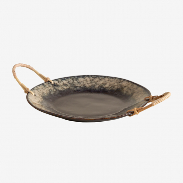 Decorative Tray In Zamar Ceramic Ø27 Cm - Sklum