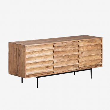 Petter Acacia Wood Tv Cabinet 145x40 Cm Acacia Brown - Sklum