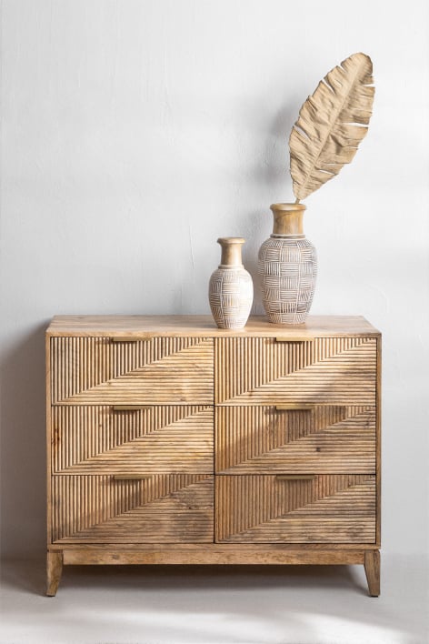 110x40 cm chest of drawers in mango wood Baty Design