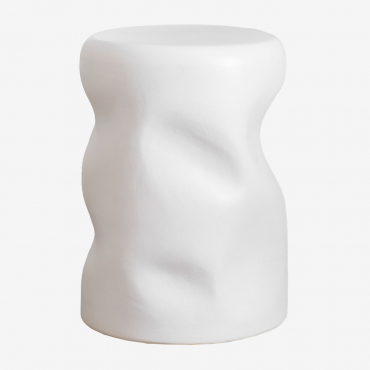 Round Auxiliary Ceramic Table Nubia Off-white - Sklum