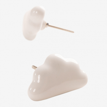 Set Of 2 Ceramic Pullers Nube Kids White - Sklum