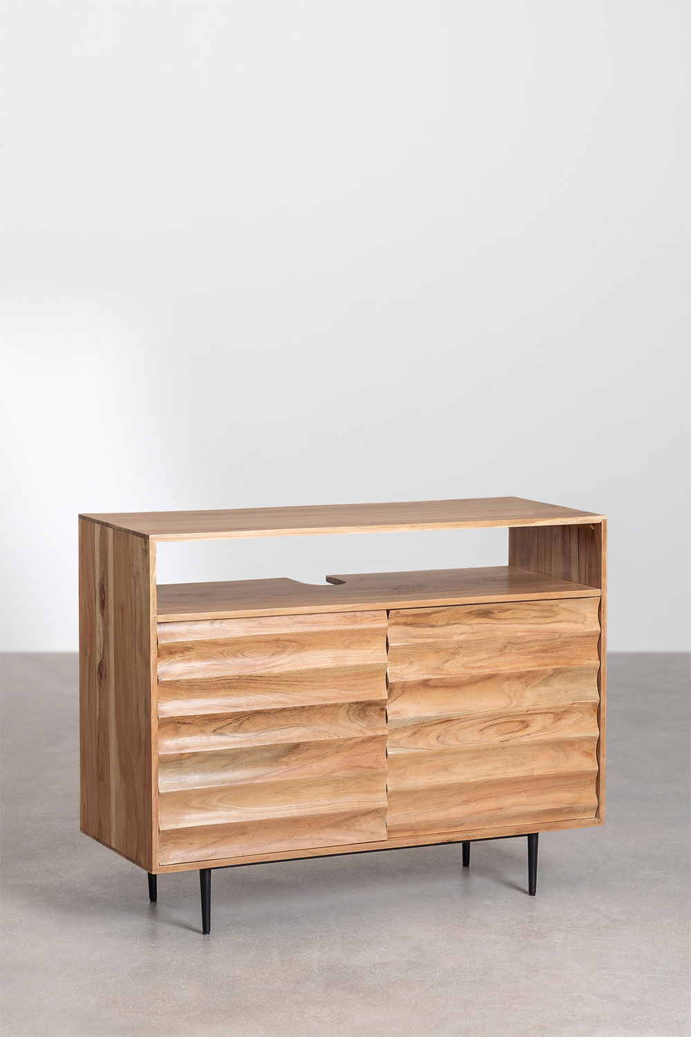 Petter Acacia Wood Bathroom Wall SKLUM