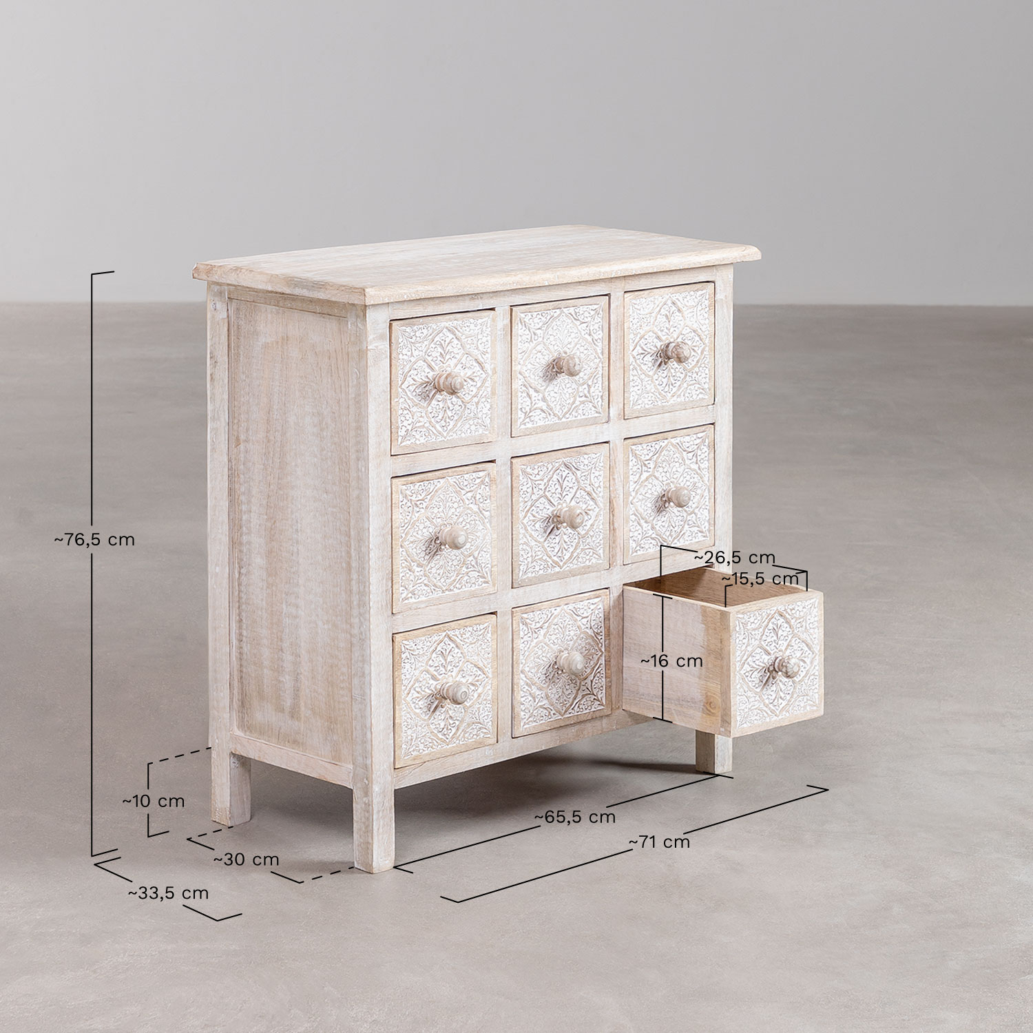 Bunbur Mango Wood Chest of Drawers SKLUM