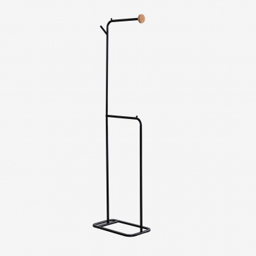 Einar Standing Coat Rack Black - Sklum
