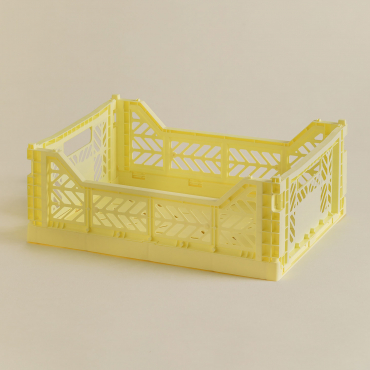 Doli Foldable And Stackable Plastic Box Yellow & 40 Cm - Sklum