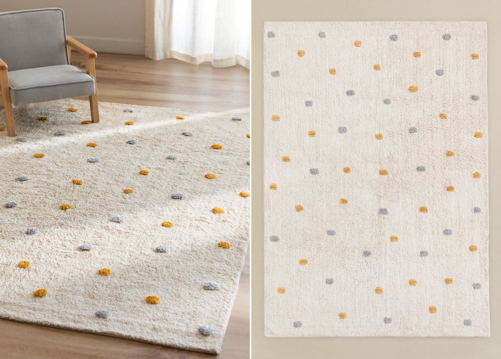 Rectangular rug 125x170 cm in Jankiel Kids cotton