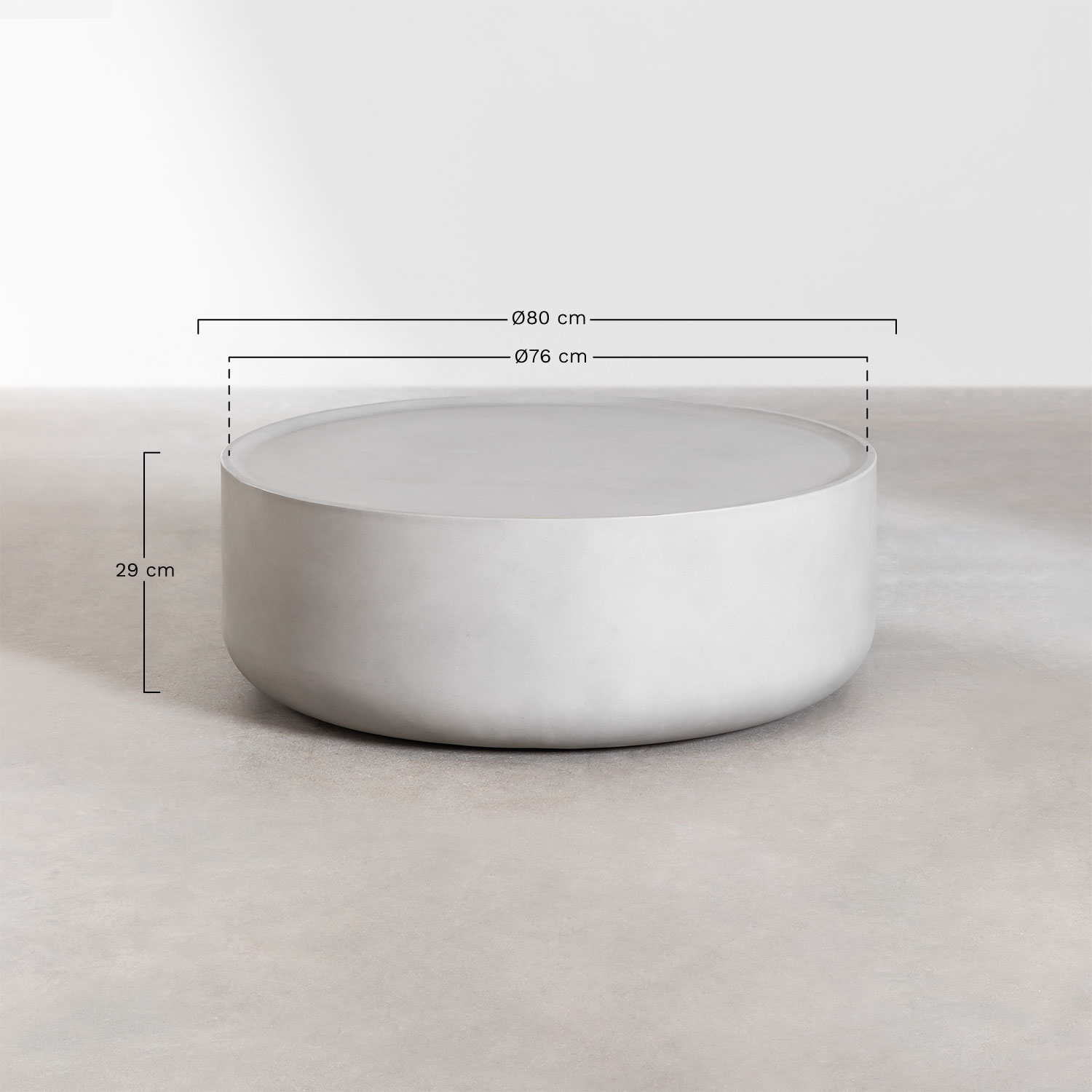 Round coffee table in cement (Ø80 cm) Darwys SKLUM
